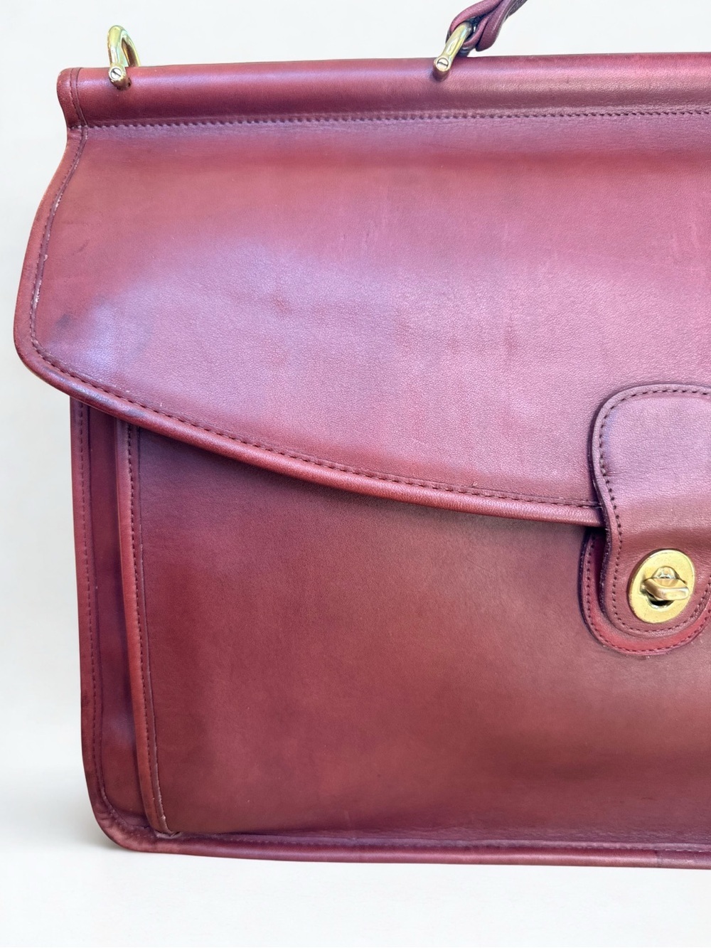 Vintage Coach Beekman Briefcase 5266 Rare Burgundy Le… - Gem
